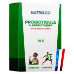 Nutri&co probio pr et probiotiques pour flore intestinale 10 glules