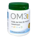 Om3 huile de foie de morue + vitamines a + d 120 capsules