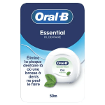 Oral - b fil dentaire essential �limine la plaque dentaire cir� saveur menthe 50m