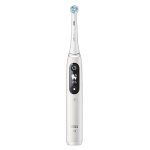 Oral - b io 6n brosse  dents lectrique blanche connecte bluetooth 2 brossettes 1 tui de voyage