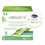 Organyc tampon applicateur super coton bio 16 unités Organyc tampon applicateur super coton bio 16 unités