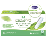 Organyc tampon sans applicateur flux super coton bio 16 unit�s