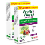 Ortis fruits & fibres regular transit intestinal lot de 2 x 30 comprims
