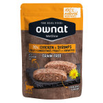Ownat grain free aliments humides chat 70% poulet et crevettes sachet 85gr