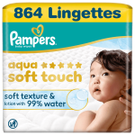 Pampers aqua soft touch lingettes pour b�b� 144 lingettes