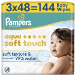 Pampers aqua soft touch lingettes pour b�b� 144 lingettes