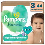 Pampers couches harmonie t3 (6 - 10 kg) 44 couches