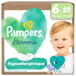 Pampers couches harmonie t6 13 + kg 27 couches