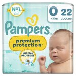 Pampers couches premium protection moins de 3kg taille 0 - 22 unit�s