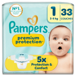 Pampers couches premium protection t1 2 - 5 kg 33 couches