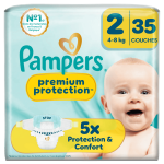 Pampers couches premium protection t2 4 - 8kg 35 couches