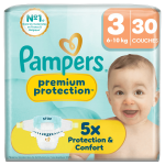 Pampers couches premium protection t3 6 - 10 kg 30 couches