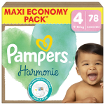 Pampers harmonie maxi pack t4 (9 - 14 kg) avec emballage papier recyclable