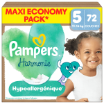 Pampers harmonie maxi pack t5 11 - 16 kg 72 couches