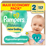Pampers harmonie pack t2 4 - 8 kg 117 couches