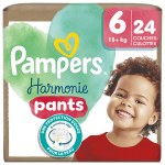 Pampers harmonie pants taille 6, 24 couches - culottes, 15kg +