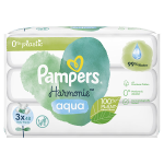 Pampers lingettes harmonie aqua 0% plastique 100% fibres d'origine végétale 99% d'eau 3x48 lingettes Pampers lingettes harmonie aqua 0% plastique 100% fibres d'origine végétale 99% d'eau 3x48 lingettes