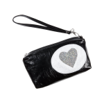 Paname - paris trousse make - up lam�e coeur argent