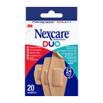 Pansements nexcare? duo, assortiment, 20 / bote