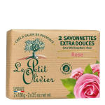 Le petit olivier - 2 savonnettes extra douces - rose 2 x 100g