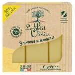 Le petit olivier 3 savons de marseille glyc�rine pains solides 3x100g