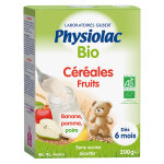 Physiolac bio céréales fruits + 6m 200g Physiolac bio céréales fruits + 6m 200g
