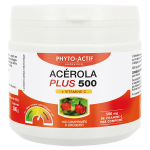 Phyto - actif, acerola plus 500, boîte familiale 100 comprimés Phyto - actif, acerola plus 500, boîte familiale 100 comprimés