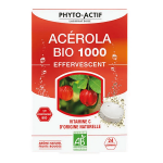 Phyto - actif, ac�rola bio 1000 effervescent, 24 comprim�s