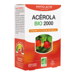 Phytoactif acérola bio 2000 24 comprimés à croquer Phytoactif acérola bio 2000 24 comprimés à croquer