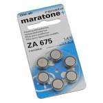 Pile pour appareil auditif renata zinc air za675 0% mercure 1, 45v 6 units