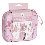 Plic trousse de soin complète pour bébé - 9 accessoires - rose Plic trousse de soin complète pour bébé - 9 accessoires - rose
