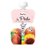 Popote les fruits gourde pêche + 4mois bio 120g Popote les fruits gourde pêche + 4mois bio 120g