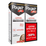 Pouxit extra fort lotion anti - poux et lentes agit en 1 seule application de 15 minutes lot 2x100 ml ...