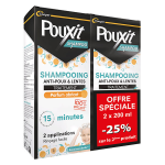 Pouxit shampoo shampooing parfum abricot traitement anti - poux et lentes lot 2x200 ml