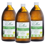Pur alo lot de 3 gel d'aloe vera  boire 3x1l