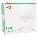 L&r gazin compresse de gaze striles 7, 5 x 7, 5cm 50 x 2 compresses