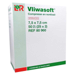 L&r vliwasoft compresse en non - tiss 30g s - 2 7, 5cmx7, 5cm boite - 25s strile
