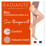 Radiante bas de compression semi - transparent naturel motif microvoile taille 2 classe 2 Radiante bas de compression semi - transparent naturel motif microvoile taille 2 classe 2