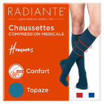 Radiante chaussettes de compression opaque topaze styl'coton fine taille 2 classe 2