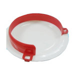 Rebord d'assiette rouge