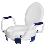 Rehausse wc clipper v - avec accoudoirs + couvercle - 11cm Rehausse wc clipper v - avec accoudoirs + couvercle - 11cm