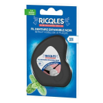Ricqles fil dentaire expansible noir - 30m