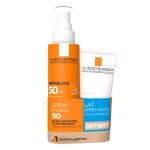 La roche posay anthelios spray solaire invisible corps spf50 + avec parfum 200ml + lait apr�s - soleil ...