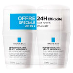 La roche posay dodorant 24h peaux sensibles bille lot de 2 x 50ml