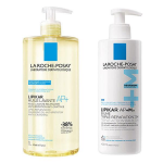 La roche - posay lipikar routine peau sche huile lavante ap + anti - irritation 1l & baume ap + m triple ...