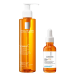 La roche posay routine �clat � la vitamine c vitamin c gel moussant et pure vitamin c12 s�rum