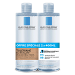 La roche posay toleriane physiologique eau micellaire peaux ractives - 400ml - lot de 2