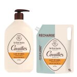 Rog� cavaill�s gel bain douche lait et miel 1l + eco - recharge 1l