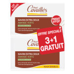 Rog cavaills savon surgras extra doux amande verte 250g lot de 3 + 1 gratuit