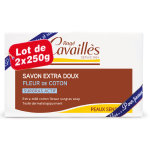 Rog cavaills savon surgras extra doux fleur de coton lot de 2 x 250g